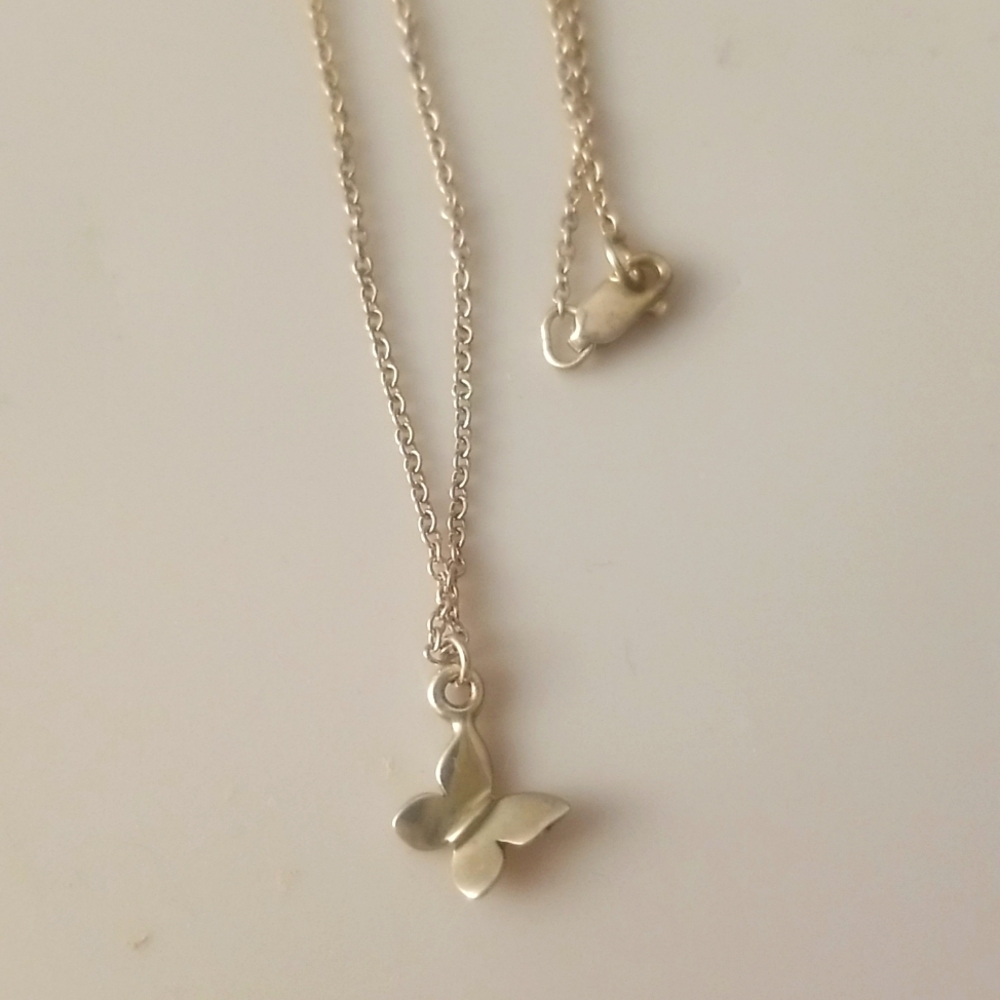 925 Sterling Butterfly Necklace